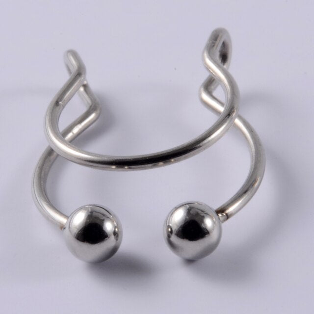 1pcs U Shaped Fake Nose Ring Lip Hoop Septum Rings Stainless Steel Nose Piercing Fake Piercing Oreja Pircing Jewelry