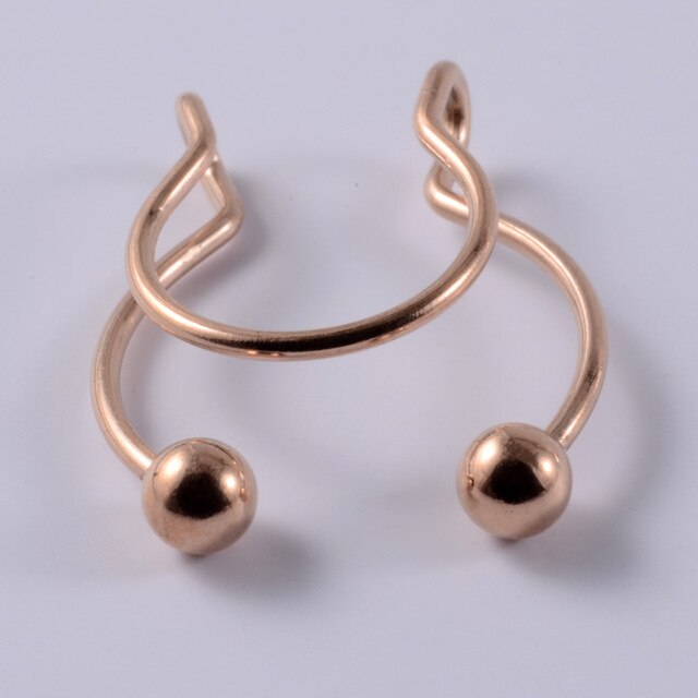 1pcs U Shaped Fake Nose Ring Lip Hoop Septum Rings Stainless Steel Nose Piercing Fake Piercing Oreja Pircing Jewelry