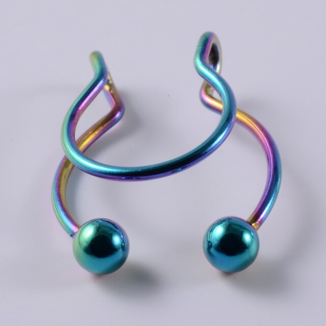 1pcs U Shaped Fake Nose Ring Lip Hoop Septum Rings Stainless Steel Nose Piercing Fake Piercing Oreja Pircing Jewelry