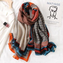 2020 New design brand women scarf fashion print cotton spring winter warm scarves hijabs lady pashmina foulard bandana plaid