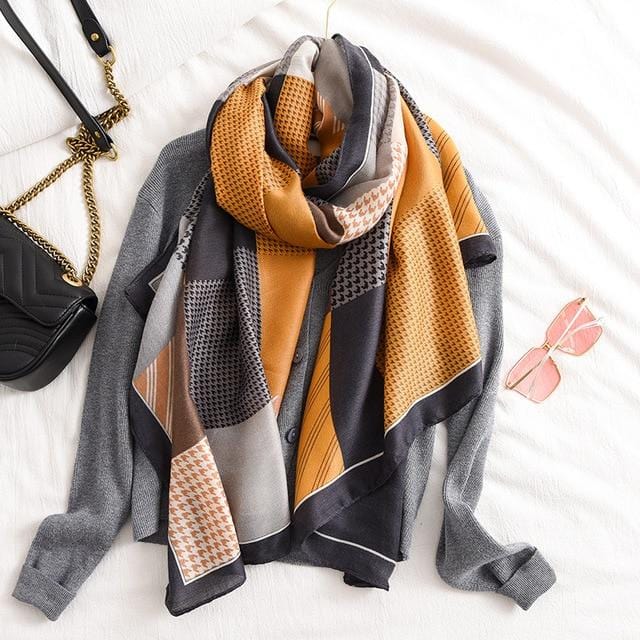 2020 New design brand women scarf fashion print cotton spring winter warm scarves hijabs lady pashmina foulard bandana plaid