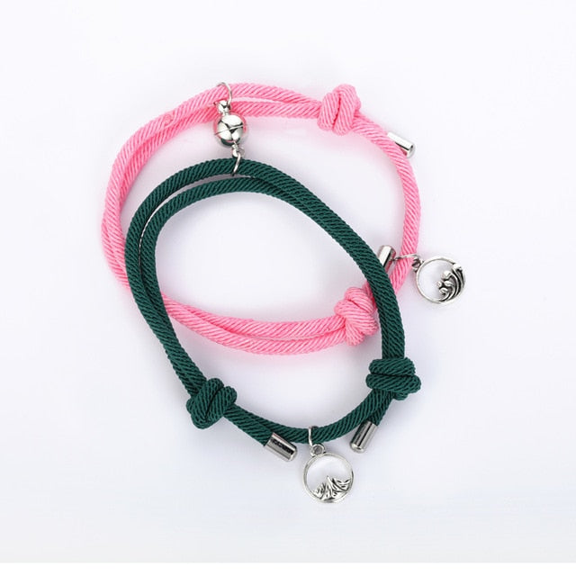 NIUYITID 2021 Attractive Handmade Bracelet Women Lover's Couple Charm Female Male Paired Friendship Wholesale Jewelry