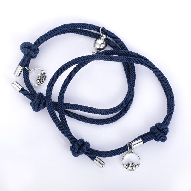 NIUYITID 2021 Attractive Handmade Bracelet Women Lover's Couple Charm Female Male Paired Friendship Wholesale Jewelry