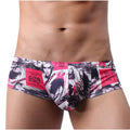 Boxer Mens Underwear Men Low Waist Print Boxers Panties Sexy Breathable Boxershorts Men U Pouch Bikini Shorts Gay Underwear