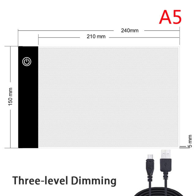 Elice A3 A4 A5 Drawing Tablet Diamond Painting board USB Art Copy Pad Writing  Sketching Wacom Tracing led light pad