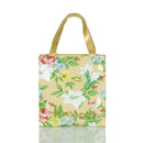 London Style PVC Reusable Shopping Bag Women's Bag Eco Friendly Flower Shopper Bag Waterproof Handbag Lunch Tote Shoulder Bag