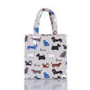 London Style PVC Reusable Shopping Bag Women's Bag Eco Friendly Flower Shopper Bag Waterproof Handbag Lunch Tote Shoulder Bag