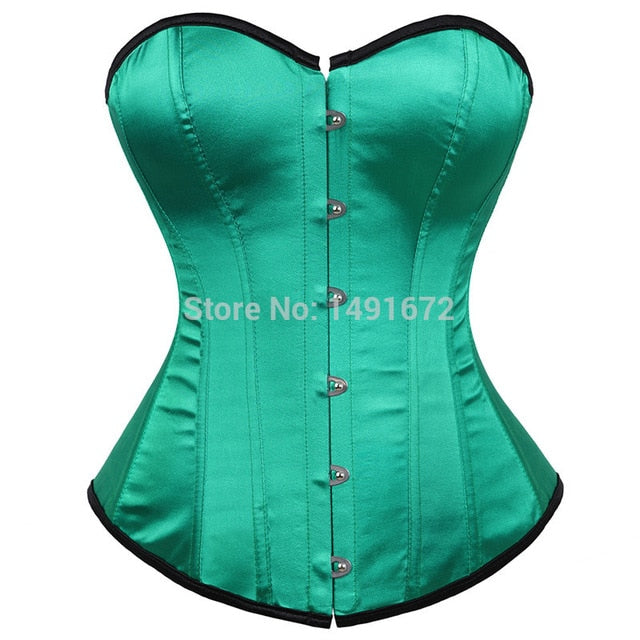 Sapubonva Overbust Corset Plus Size Sexy Corselet Corsets and Bustiers Tops Red Black Pink Purple White Gothic Lingerie Women