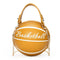 1Pcs Ball Purses For Teenagers Women Shoulder Bags Crossbody Chain Hand Bags Personality Female Leather Pink Basketball Bag