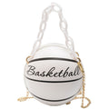 1Pcs Ball Purses For Teenagers Women Shoulder Bags Crossbody Chain Hand Bags Personality Female Leather Pink Basketball Bag