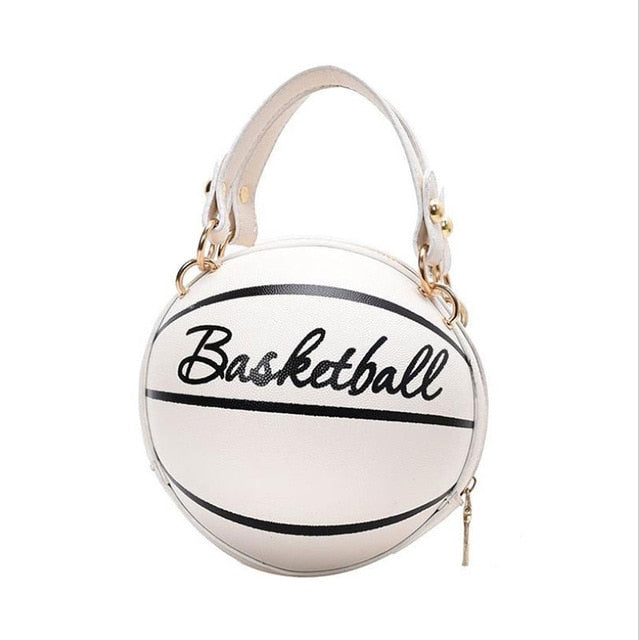 1Pcs Ball Purses For Teenagers Women Shoulder Bags Crossbody Chain Hand Bags Personality Female Leather Pink Basketball Bag