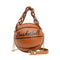 1Pcs Ball Purses For Teenagers Women Shoulder Bags Crossbody Chain Hand Bags Personality Female Leather Pink Basketball Bag