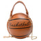 1Pcs Ball Purses For Teenagers Women Shoulder Bags Crossbody Chain Hand Bags Personality Female Leather Pink Basketball Bag