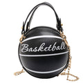 1Pcs Ball Purses For Teenagers Women Shoulder Bags Crossbody Chain Hand Bags Personality Female Leather Pink Basketball Bag