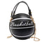 1Pcs Ball Purses For Teenagers Women Shoulder Bags Crossbody Chain Hand Bags Personality Female Leather Pink Basketball Bag