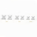 CANNER 925 Sterling Silver Stud Earrings Cute Zircon ear bone nail Mini Crystal Flower Pierced Earrings Fashion Jewelry