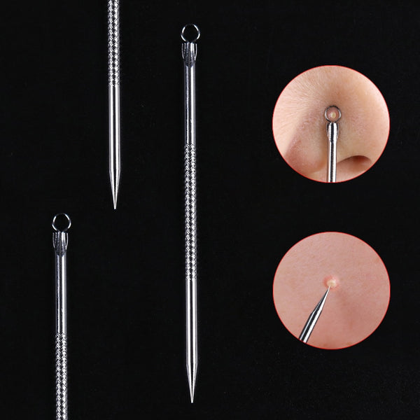 1PC 80mm Silver Blackhead Comedone Acne Pimple Blemish Extractor Remover Stainless Needles Remove Pore Cleaner Care Beauty Tools