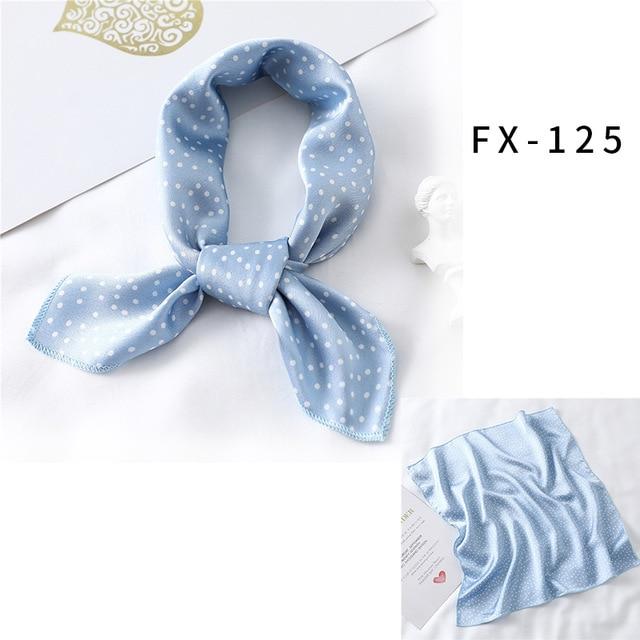 Square Silk Scarf Women Fashion Print Small Neck Scarfs Office Lady Hair Band Foulard Hand Kerchief Female Bandana Shawl 2020