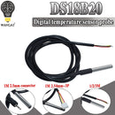 1PCS DS1820 Stainless steel package Waterproof DS18b20 temperature probe temperature sensor 18B20 For Arduino