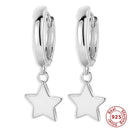 925 Sterling Silver Earrings Gold Color cross Moon Star CZ Zircon Small Circle Huggie Hoop Earrings For Women Fine jewelry