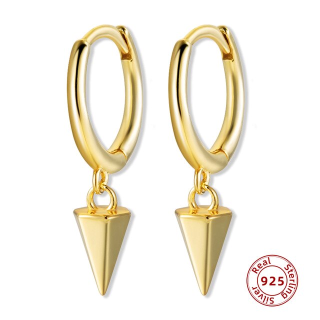 925 Sterling Silver Earrings Gold Color cross Moon Star CZ Zircon Small Circle Huggie Hoop Earrings For Women Fine jewelry