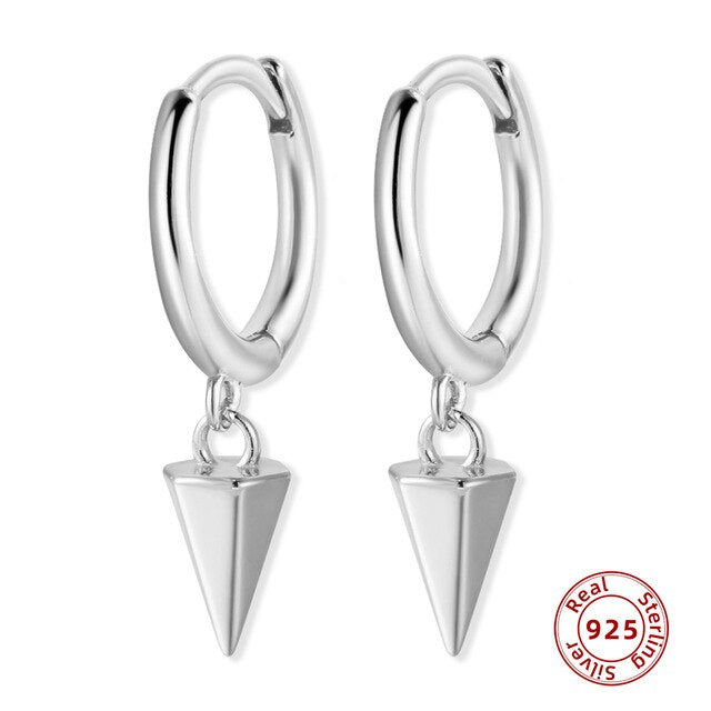 925 Sterling Silver Earrings Gold Color cross Moon Star CZ Zircon Small Circle Huggie Hoop Earrings For Women Fine jewelry