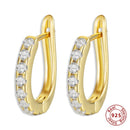 925 Sterling Silver Earrings Gold Color cross Moon Star CZ Zircon Small Circle Huggie Hoop Earrings For Women Fine jewelry