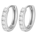 925 Sterling Silver Earrings Gold Color cross Moon Star CZ Zircon Small Circle Huggie Hoop Earrings For Women Fine jewelry