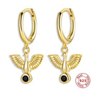 925 Sterling Silver Earrings Gold Color cross Moon Star CZ Zircon Small Circle Huggie Hoop Earrings For Women Fine jewelry