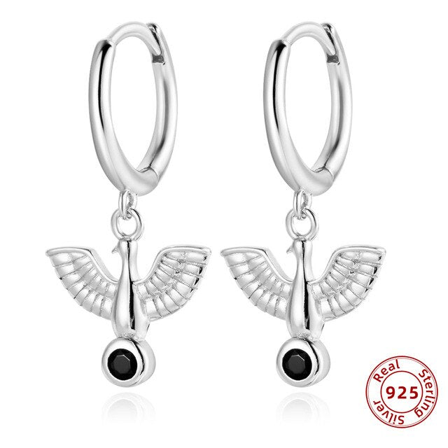 925 Sterling Silver Earrings Gold Color cross Moon Star CZ Zircon Small Circle Huggie Hoop Earrings For Women Fine jewelry