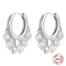 925 Sterling Silver Earrings Gold Color cross Moon Star CZ Zircon Small Circle Huggie Hoop Earrings For Women Fine jewelry