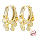 925 Sterling Silver Earrings Gold Color cross Moon Star CZ Zircon Small Circle Huggie Hoop Earrings For Women Fine jewelry