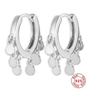 925 Sterling Silver Earrings Gold Color cross Moon Star CZ Zircon Small Circle Huggie Hoop Earrings For Women Fine jewelry