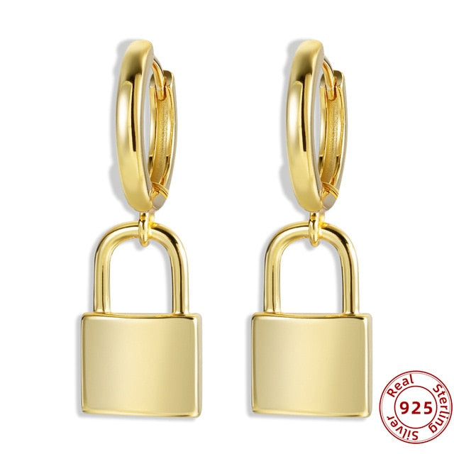 925 Sterling Silver Earrings Gold Color cross Moon Star CZ Zircon Small Circle Huggie Hoop Earrings For Women Fine jewelry