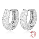 925 Sterling Silver Earrings Gold Color cross Moon Star CZ Zircon Small Circle Huggie Hoop Earrings For Women Fine jewelry