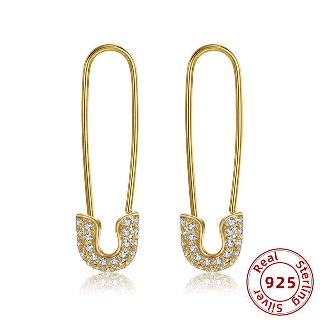 925 Sterling Silver Earrings Gold Color cross Moon Star CZ Zircon Small Circle Huggie Hoop Earrings For Women Fine jewelry