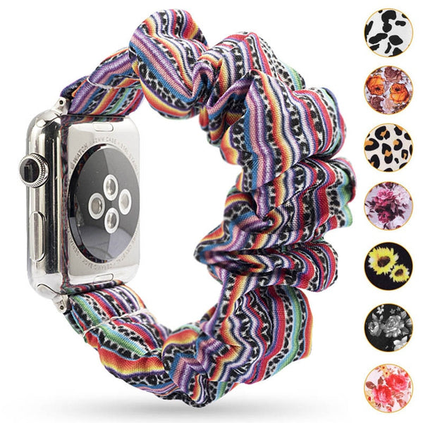 Scrunchie Elastic Band for Apple Watch 6 5 4 3 38mm bands 40mm 42mm 44mm sport strap Women  Bracelet for iwatch wrist series 5 4
