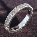 luxury 925 sterling silver wedding band eternity ring for women big gift for ladies love wholesale lots bulk jewelry R4577