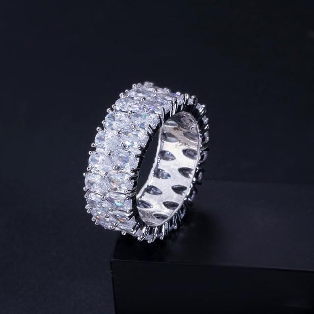 luxury 925 sterling silver wedding band eternity ring for women big gift for ladies love wholesale lots bulk jewelry R4577