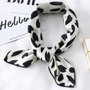 Women Small Satin Silk Scarf Square Print Wrap Foulard Femme Handkerchief Bandana Neck Hair Skinny Tie Scarves Shawls