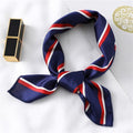 Women Small Satin Silk Scarf Square Print Wrap Foulard Femme Handkerchief Bandana Neck Hair Skinny Tie Scarves Shawls