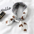 Women Small Satin Silk Scarf Square Print Wrap Foulard Femme Handkerchief Bandana Neck Hair Skinny Tie Scarves Shawls