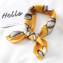 Women Small Satin Silk Scarf Square Print Wrap Foulard Femme Handkerchief Bandana Neck Hair Skinny Tie Scarves Shawls