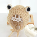 Solid color Cartoon frog knitted hat winter warm hat Skullies cap beanie hat for kid boy and girl 75