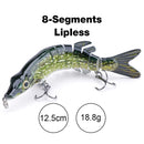 TREHOOK 10cm/12.5cm Pike Wobblers for Fishing Artificial Bait Hard Multi Jointed Swimbait Crankbait Lifelike Fishing Lure Tackle