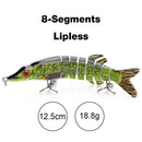 TREHOOK 10cm/12.5cm Pike Wobblers for Fishing Artificial Bait Hard Multi Jointed Swimbait Crankbait Lifelike Fishing Lure Tackle