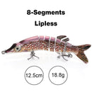 TREHOOK 10cm/12.5cm Pike Wobblers for Fishing Artificial Bait Hard Multi Jointed Swimbait Crankbait Lifelike Fishing Lure Tackle