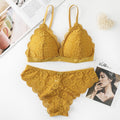 Women Lace Bra Sets Seamless Underwear Backless Vest Sexy Panties Padded Bralette Lingerie Ultrathin Briefs Female Intimates #F