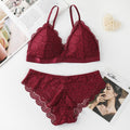 Women Lace Bra Sets Seamless Underwear Backless Vest Sexy Panties Padded Bralette Lingerie Ultrathin Briefs Female Intimates #F