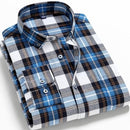 2021 Spring Autumn Plaid Shirt Men Cotton New Male Casual Long Sleeve Shirt  High Quality  Man Clothes